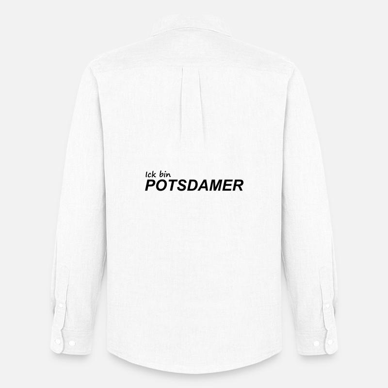 ICK BIN POTSDAMER - Männer Oxford Hemd von Stanley/Stella - Weiß