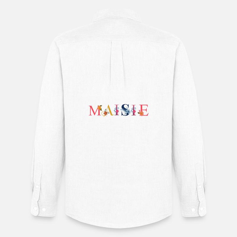 MAISIE Name mit Blumen geschmückt - Männer Oxford Hemd von Stanley/Stella - Weiß