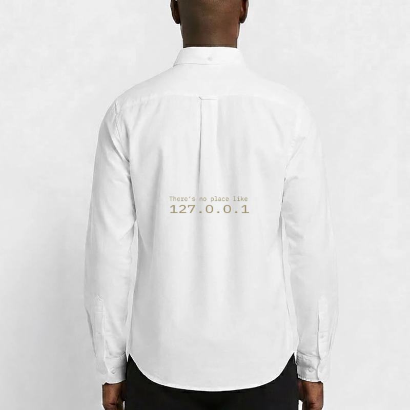 Programmeur Nerd IT Aucun endroit comme Localhost Chemise Oxford homme Stanley/Stella