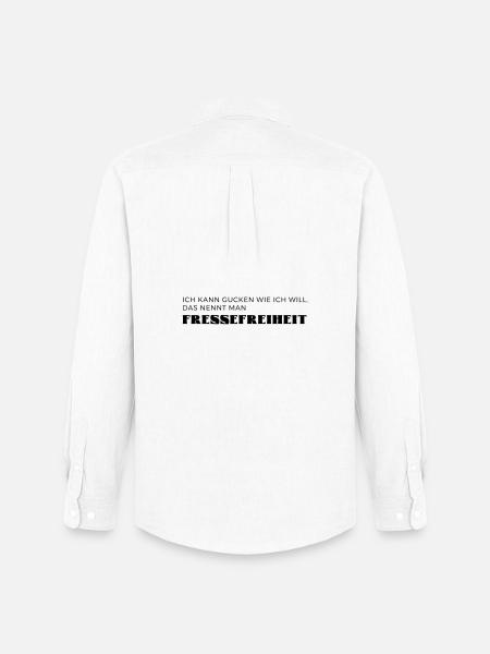 Fressefreiheit - Männer Oxford Hemd von Stanley/Stella - Weiß