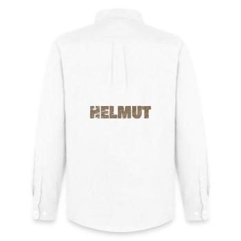 Gift for Helmut - Men's Oxford Shirt by Stanley/Stella - white - Back - AI Model Male 185 dark (185cm)