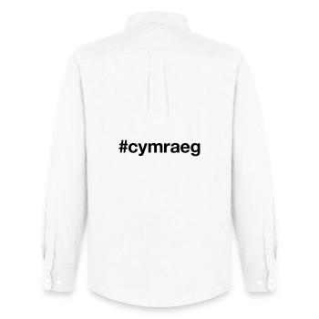 WELSH Hashtag Welsh Wales - Men's Oxford Shirt by Stanley/Stella - white - Back - AI Model Male 185 dark (185cm)