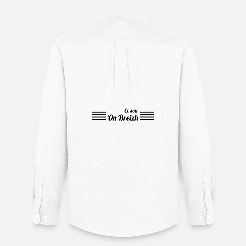Heute Abend auf Breizh! - Männer Oxford Hemd von Stanley/Stella - Weiß