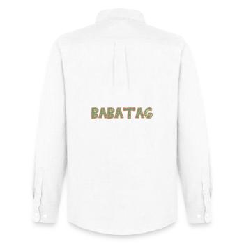 Mont Babatag - Chemise Oxford homme Stanley/Stella - blanc - Dos - AI Model Male 185 dark (185cm)
