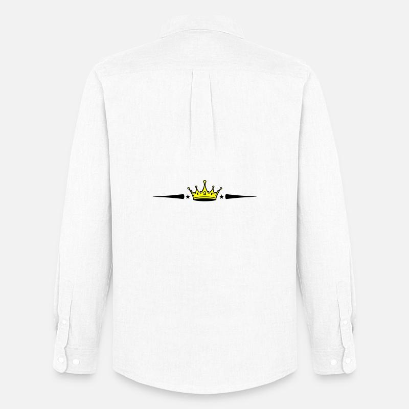 Krone Element - Männer Oxford Hemd von Stanley/Stella - Weiß