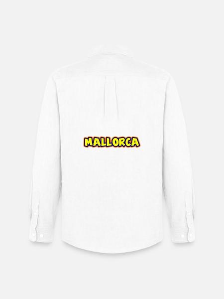Mallorca Schriftzug - Männer Oxford Hemd von Stanley/Stella - Weiß