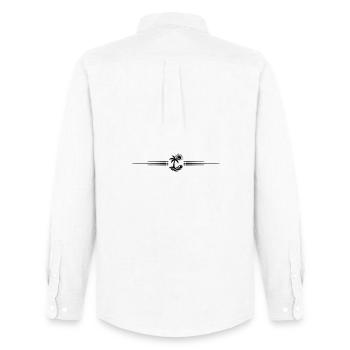 Palm Tree Beach Sea Icon - Men's Oxford Shirt by Stanley/Stella - white - Back - AI Model Male 185 dark (185cm)