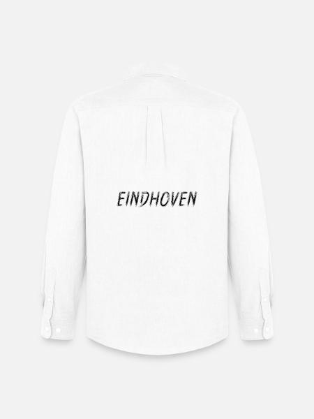 Eindhoven Netherlands - Brush Stroke City Black - Men's Oxford Shirt by Stanley/Stella - white