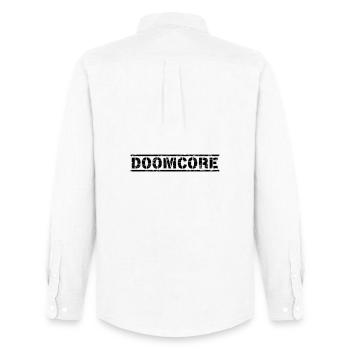 Doomcore - Männer Oxford Hemd von Stanley/Stella - Weiß - Hinten - AI Model Male 185 dark (185cm)
