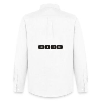 player tasten music play - Chemise Oxford homme Stanley/Stella - blanc - Dos - AI Model Male 185 dark (185cm)