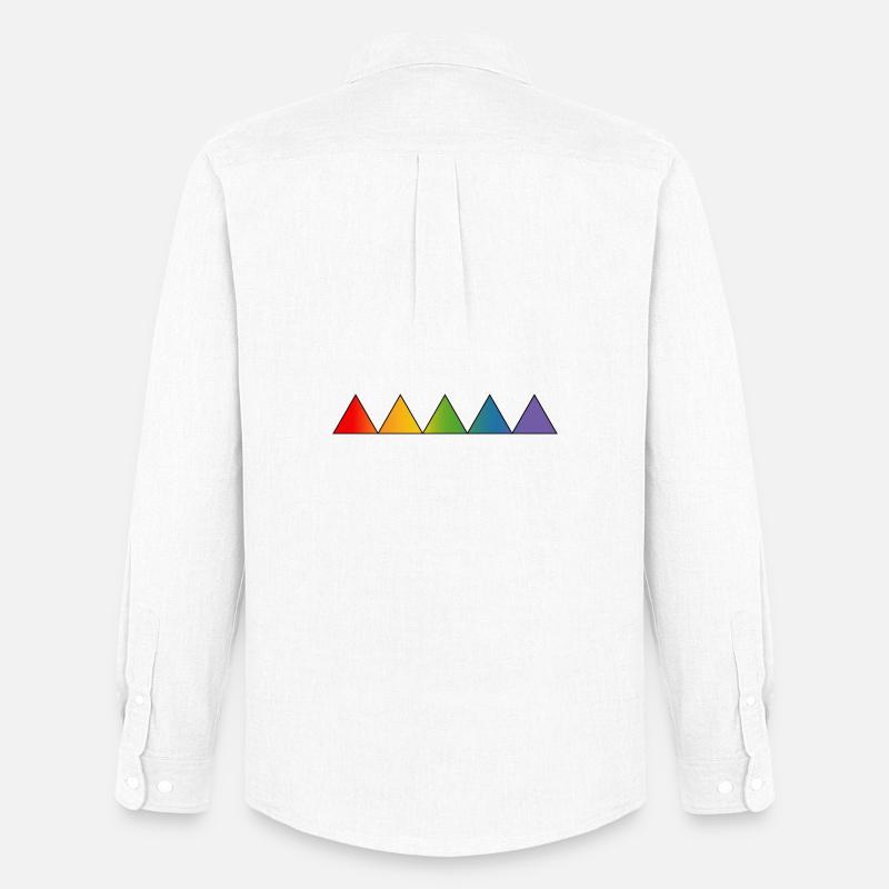 Regenbogen LGBTQ triangles - Männer Oxford Hemd von Stanley/Stella - Weiß