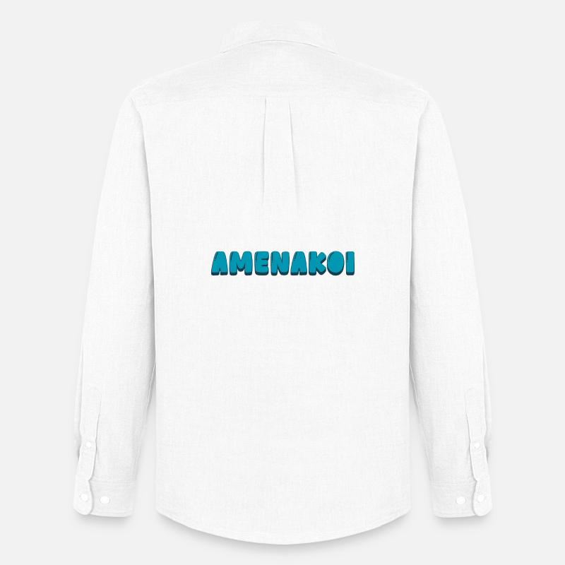 amenakoi - Männer Oxford Hemd von Stanley/Stella - Weiß