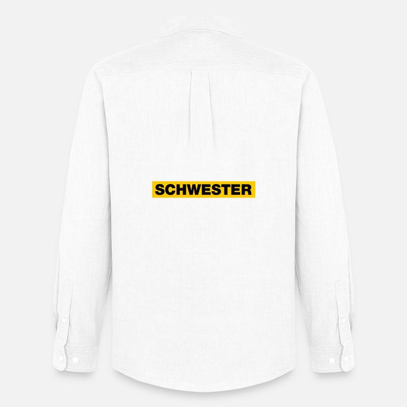 Schwester - Männer Oxford Hemd von Stanley/Stella - Weiß
