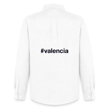 VALENCIA Hashtag - Men's Oxford Shirt by Stanley/Stella - white - Back - AI Model Male 185 dark (185cm)