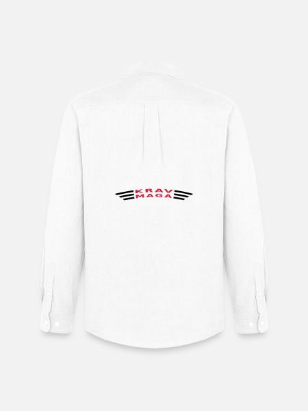 KRAVMAGA curved - Men's Oxford Shirt by Stanley/Stella - white