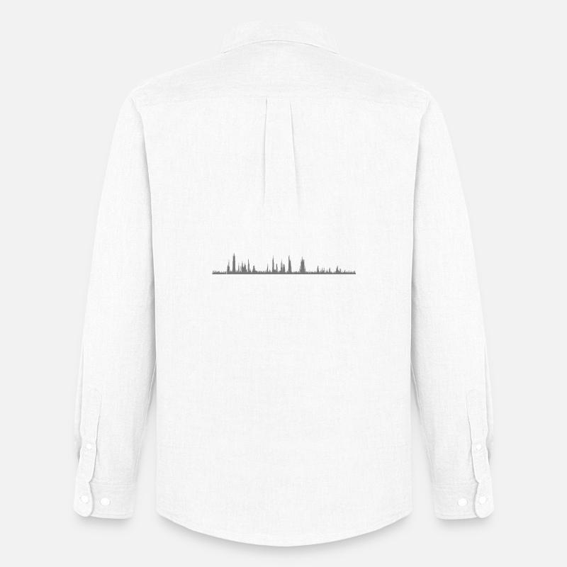 Audio Waveform - Männer Oxford Hemd von Stanley/Stella - Weiß