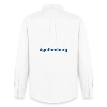 GOTHENBURG Hashtag - Männer Oxford Hemd von Stanley/Stella - Weiß - Hinten - AI Model Male 185 dark (185cm)