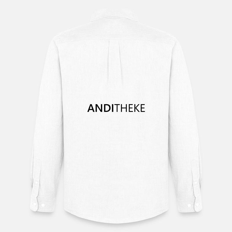 AndiTheke – Witziges Geschenk Andreas, Andi & Andy - Männer Oxford Hemd von Stanley/Stella - Weiß