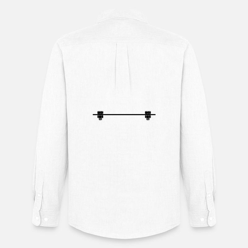 Logo Mutterschraube Platte - Männer Oxford Hemd von Stanley/Stella - Weiß