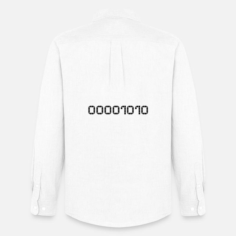 Binary notation - 10 - Men's Oxford Shirt by Stanley/Stella - white