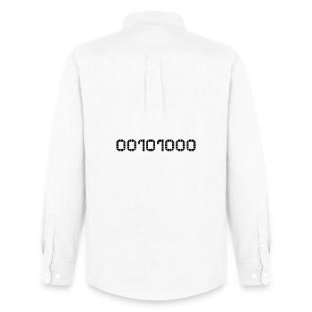 Notation binaire - 40 - Chemise Oxford homme Stanley/Stella - blanc - Dos - AI Model Male 185 dark (185cm)