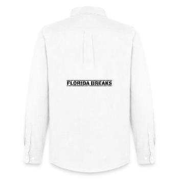 Pauses en Floride - Chemise Oxford homme Stanley/Stella - blanc - Dos - AI Model Male 185 dark (185cm)