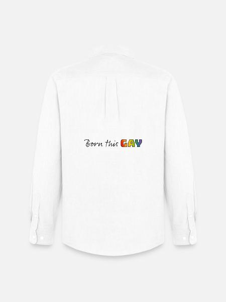 Rainbow né ce gay - Chemise Oxford homme Stanley/Stella - blanc