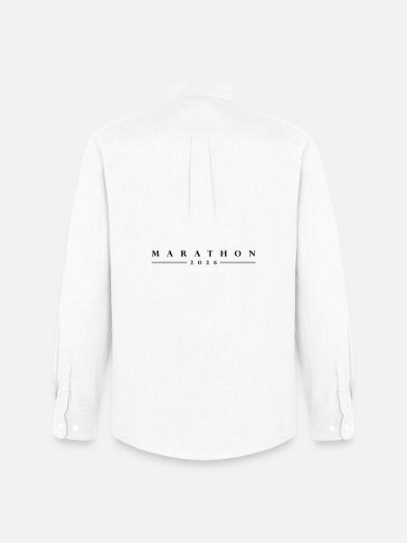 Marathon 2026 lettering - Men's Oxford Shirt by Stanley/Stella - white
