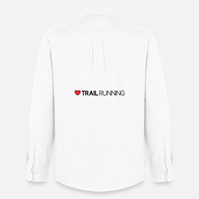 Ich liebe Trailrunning - Männer Oxford Hemd von Stanley/Stella - Weiß