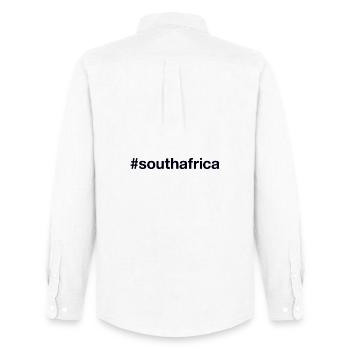 SOUTH AFRICA Hashtag Südafrika - Männer Oxford Hemd von Stanley/Stella - Weiß - Hinten - AI Model Male 185 dark (185cm)