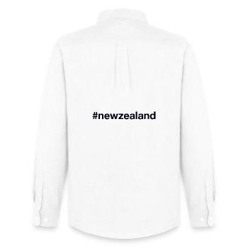 NEW ZEALAND Hashtag - Men's Oxford Shirt by Stanley/Stella - white - Back - AI Model Male 185 dark (185cm)
