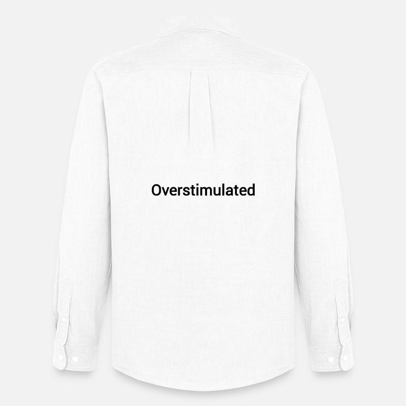 Überstimuliert - Männer Oxford Hemd von Stanley/Stella - Weiß