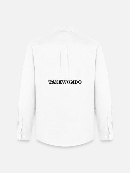 Taekwondo - Männer Oxford Hemd von Stanley/Stella - Weiß