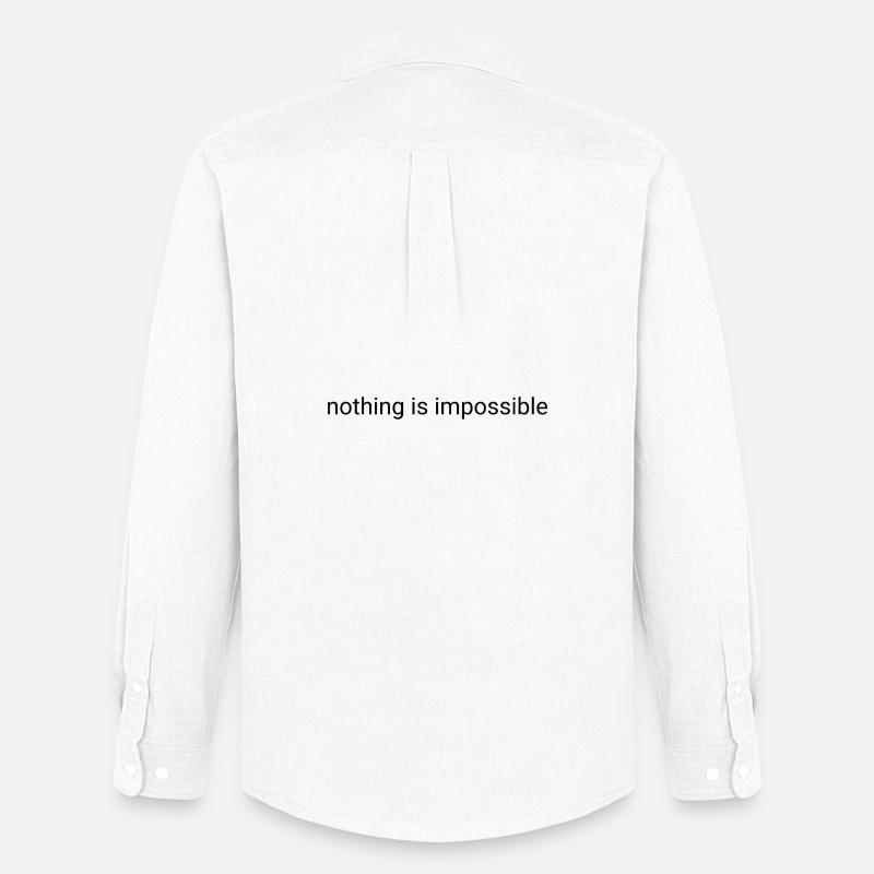 Nothing is impossible plain text - Men's Oxford Shirt by Stanley/Stella - white