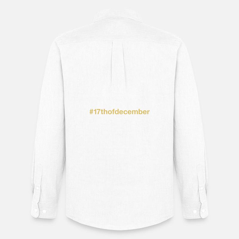 Né le 17 décembre Anniversaire - Chemise Oxford homme Stanley/Stella - blanc