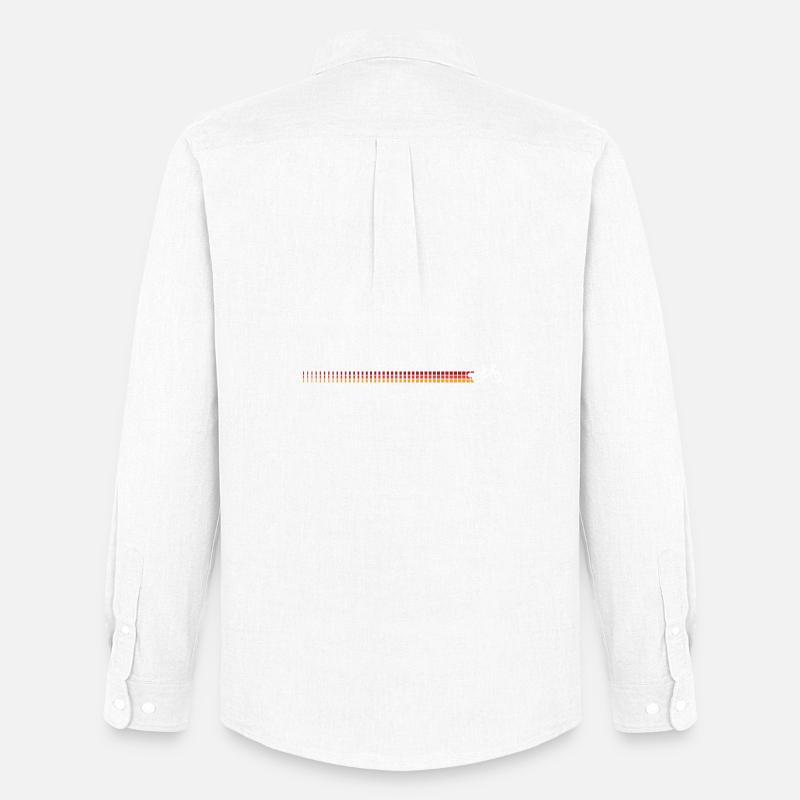 Sunset Gradient Stripes mit Fahrrad-Emblem - Männer Oxford Hemd von Stanley/Stella - Weiß