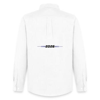 2026 - Chemise Oxford homme Stanley/Stella - blanc - Dos - AI Model Male 185 dark (185cm)
