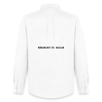 Härzbluet St. Galler St. Gallen - Chemise Oxford homme Stanley/Stella - blanc - Dos - AI Model Male 185 dark (185cm)