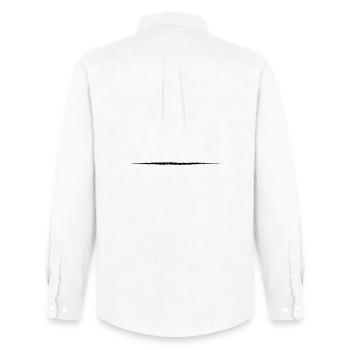 Stroke Art Brushstroke Underscore Crack Line - Men's Oxford Shirt by Stanley/Stella - white - Back - AI Model Male 185 dark (185cm)