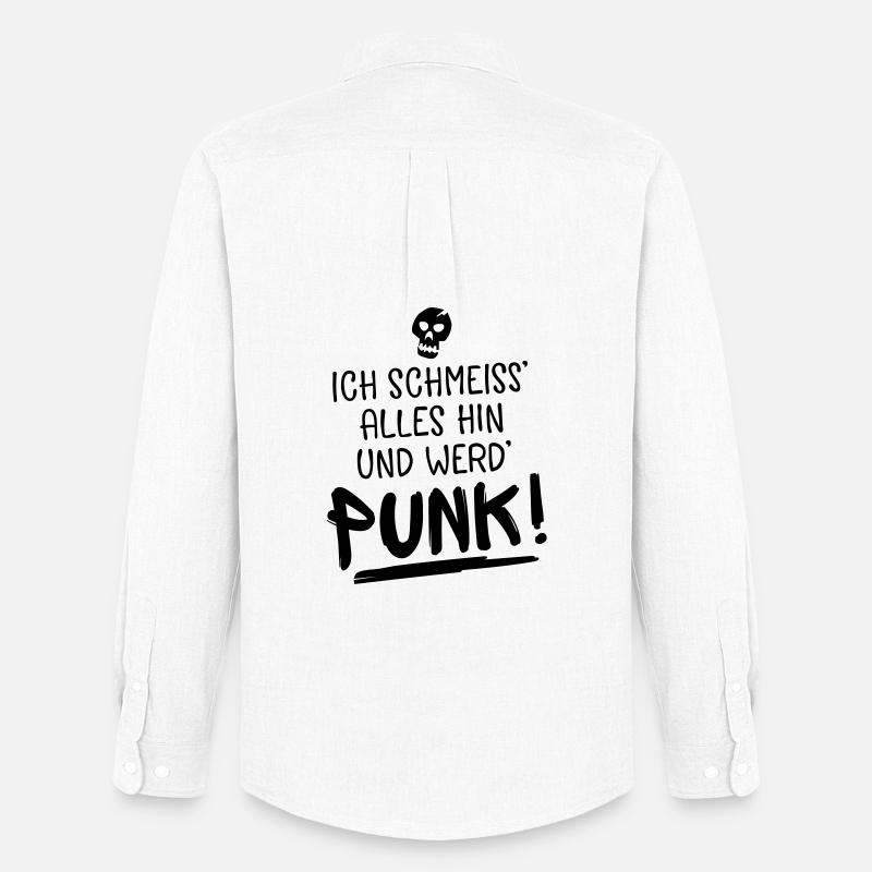 punk spruch humor - Männer Oxford Hemd von Stanley/Stella - Weiß