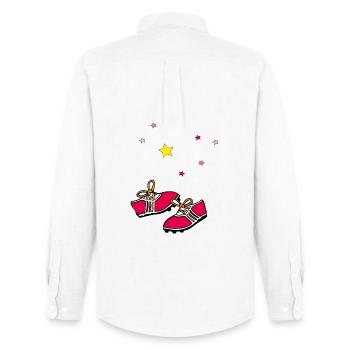 Football boots, stars - Men's Oxford Shirt by Stanley/Stella - white - Back - AI Model Male 185 dark (185cm)