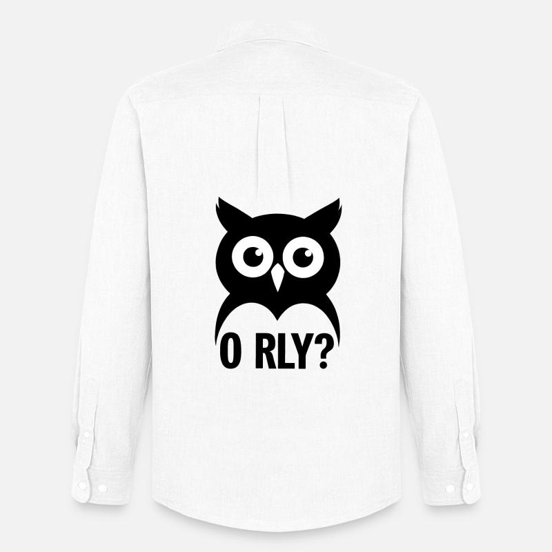 O RLY? Eule - Männer Oxford Hemd von Stanley/Stella - Weiß