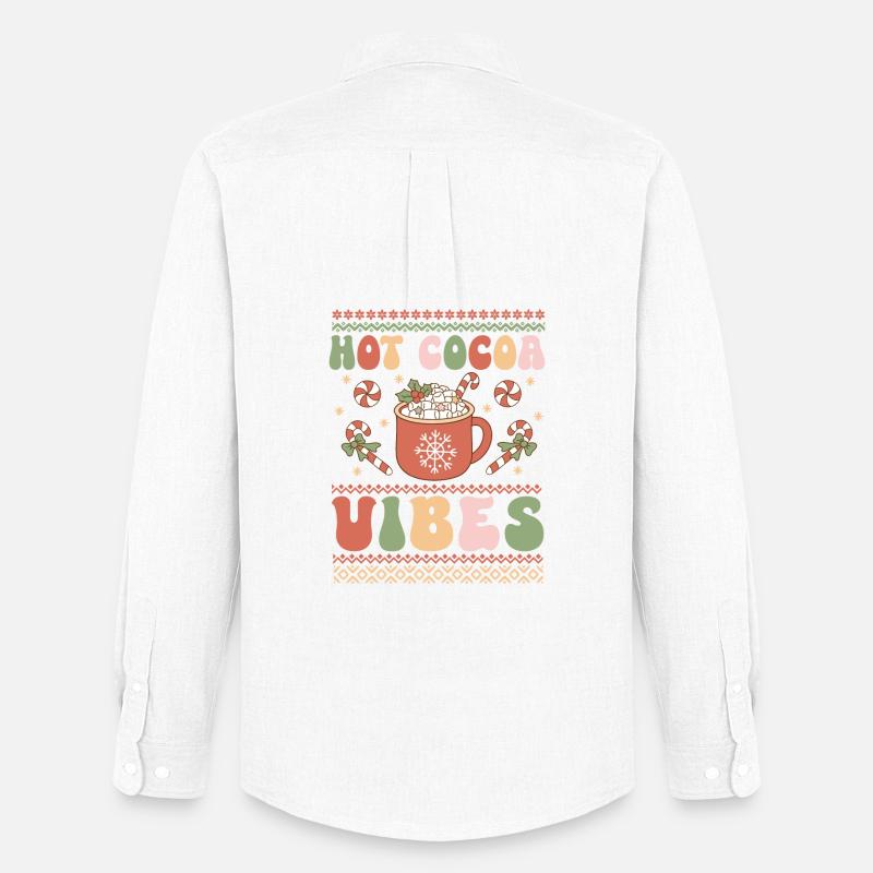 Hässlicher Weihnachtspullover - Männer Oxford Hemd von Stanley/Stella - Weiß