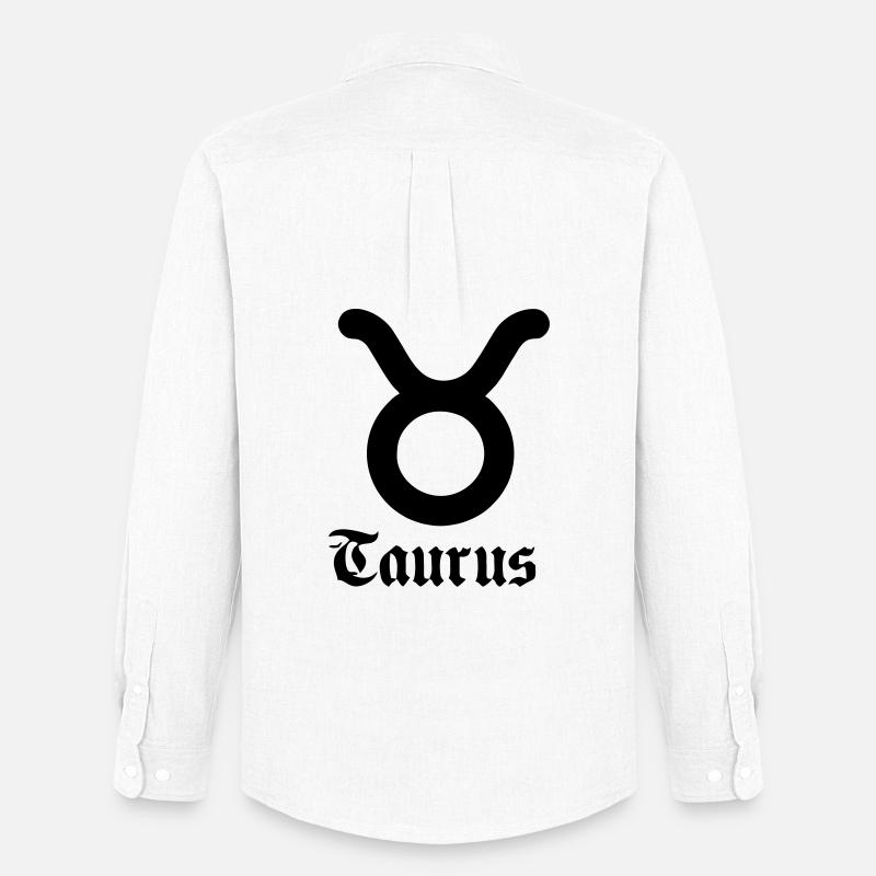 Stier Stier - Männer Oxford Hemd von Stanley/Stella - Weiß