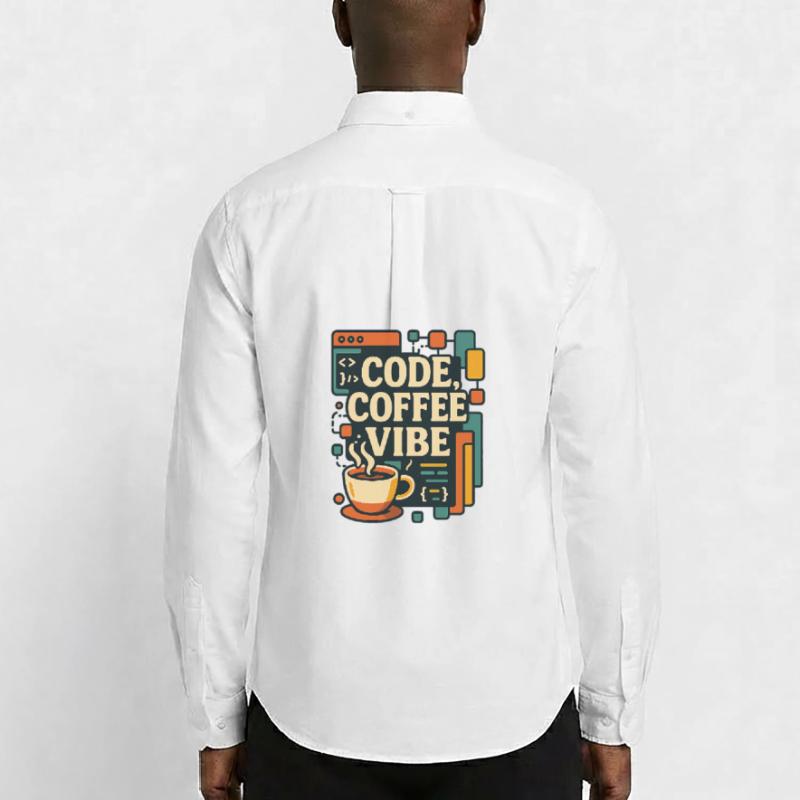 Code Coffee Vibe – Funny Programmer T-Shirt Men's Oxford Shirt by Stanley/Stella