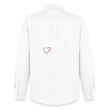 Bergame dans l’âme - Chemise Oxford homme Stanley/Stella - blanc - Dos - AI Model Male 185 dark (185cm)