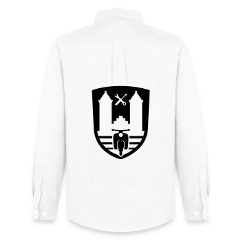 Mopedsport Wappen / Logo / Emblem - Chemise Oxford homme Stanley/Stella - blanc - Dos - AI Model Male 185 dark (185cm)