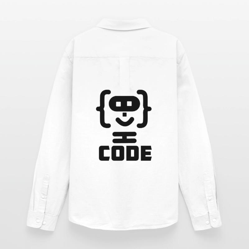 Hacker-Programmierer-Code-Logo mit Text CODE Männer Oxford Hemd von Stanley/Stella