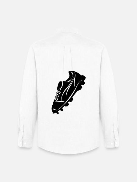 Fußballschuh transparente Schattenfigur - Männer Oxford Hemd von Stanley/Stella - Weiß