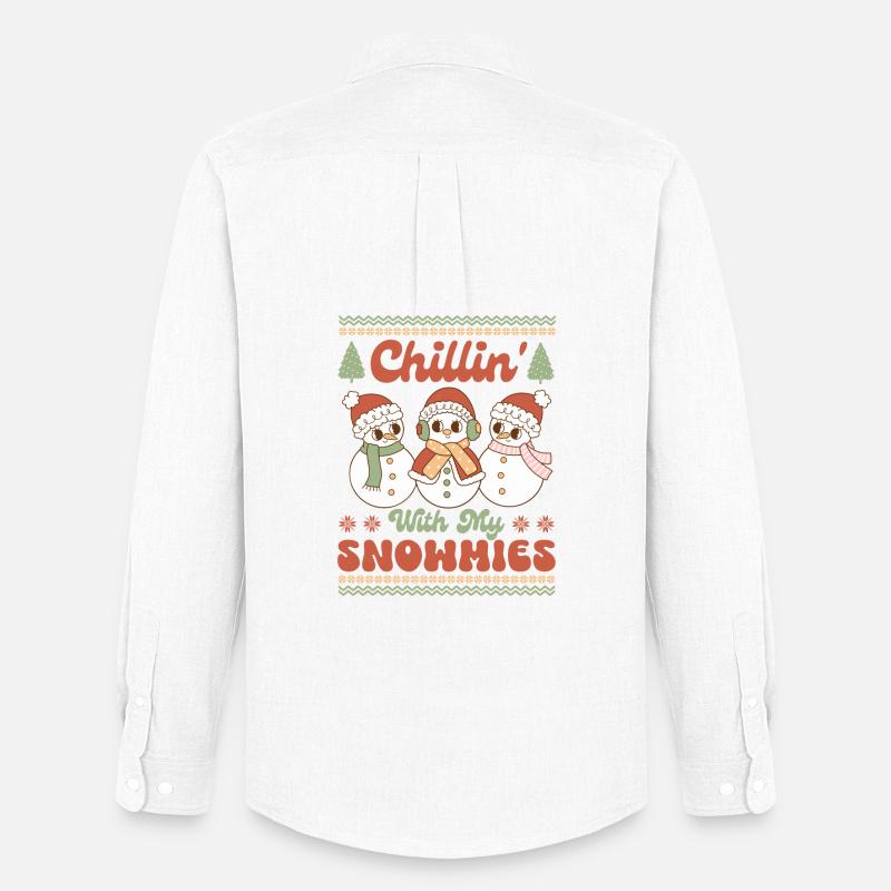 Hässlicher Weihnachtspullover - Männer Oxford Hemd von Stanley/Stella - Weiß